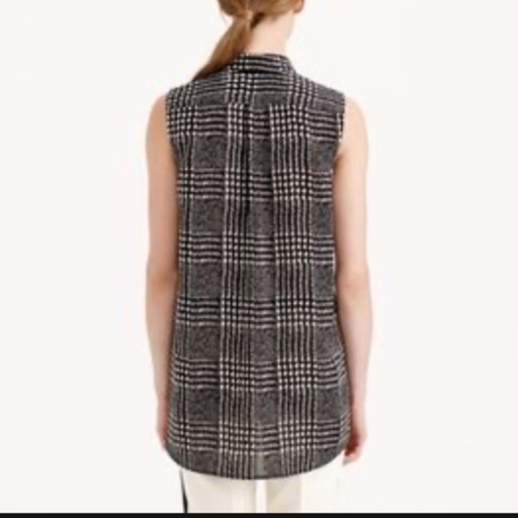 J. Crew Sleeveless Paid Blouse - Picture 2 of 6